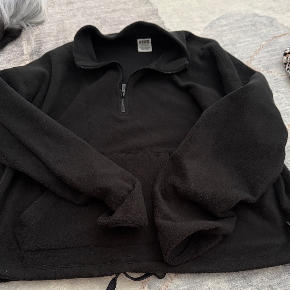 PINK Victoria's Secret Black Zip-Up Jacket
